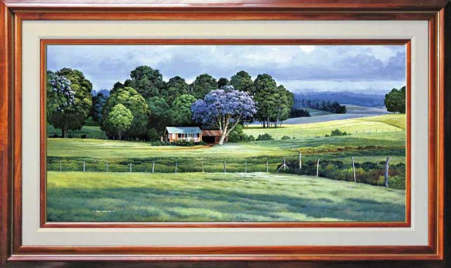 Jacaranda Season Original Oil Painting by Curtis Wilson Cost